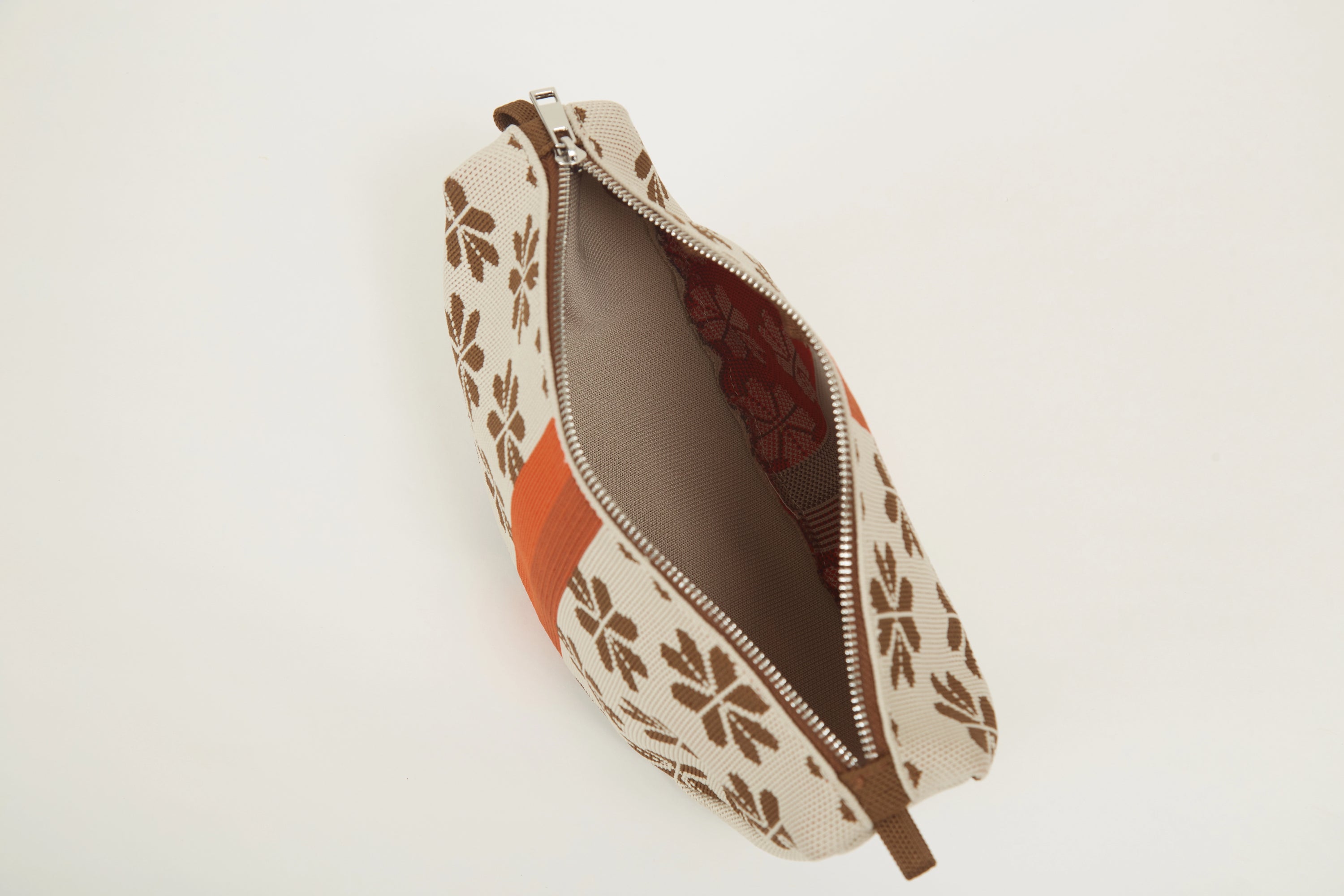 Classic Floral Knit Half Moon Crossbody Bag