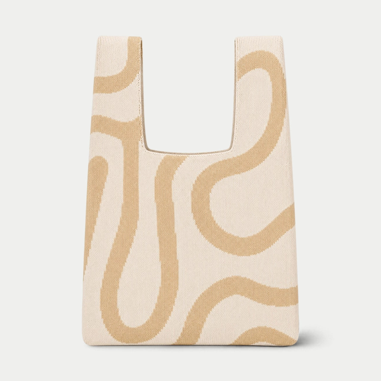 Neon Wave Knit Tote Bag
