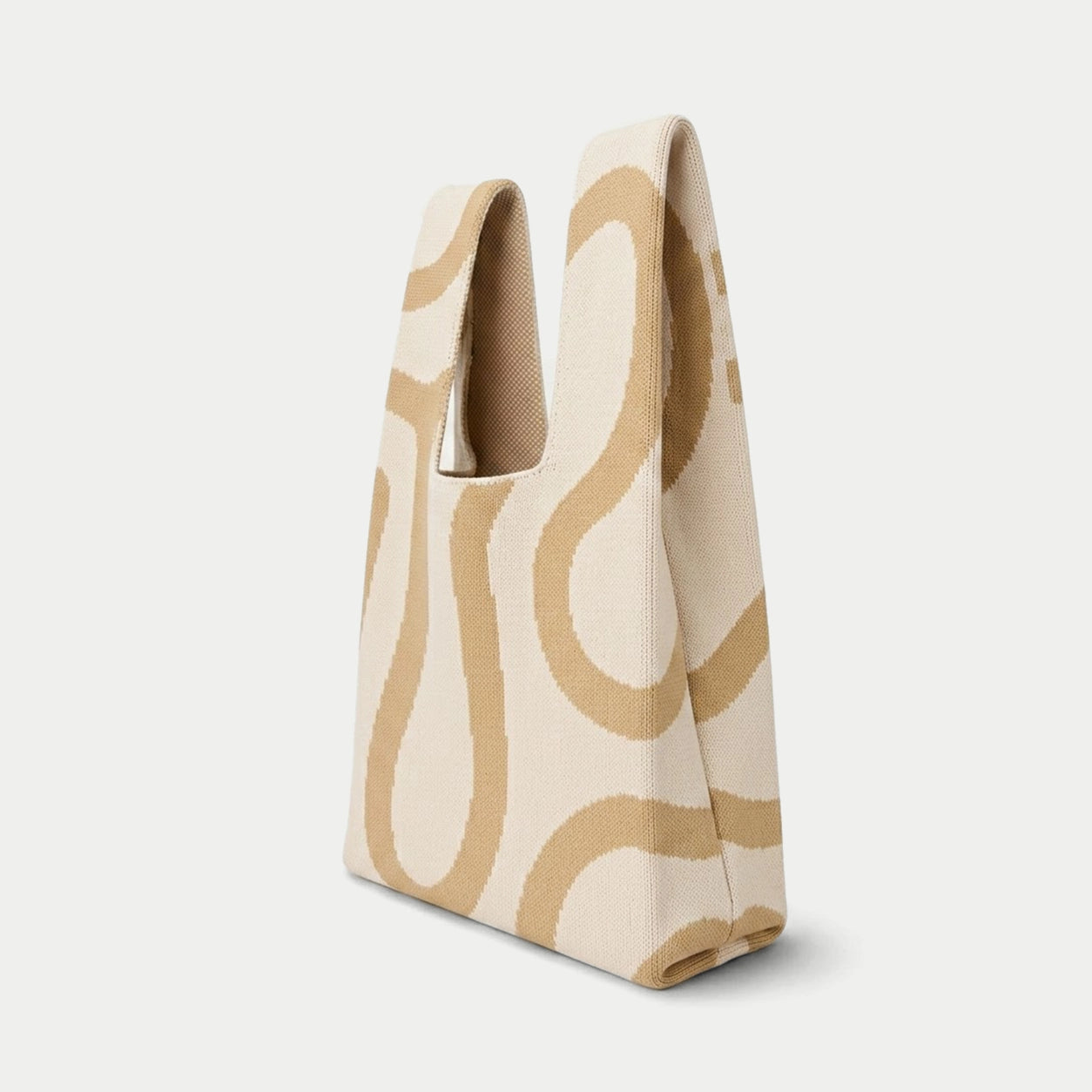 Neon Wave Knit Tote Bag
