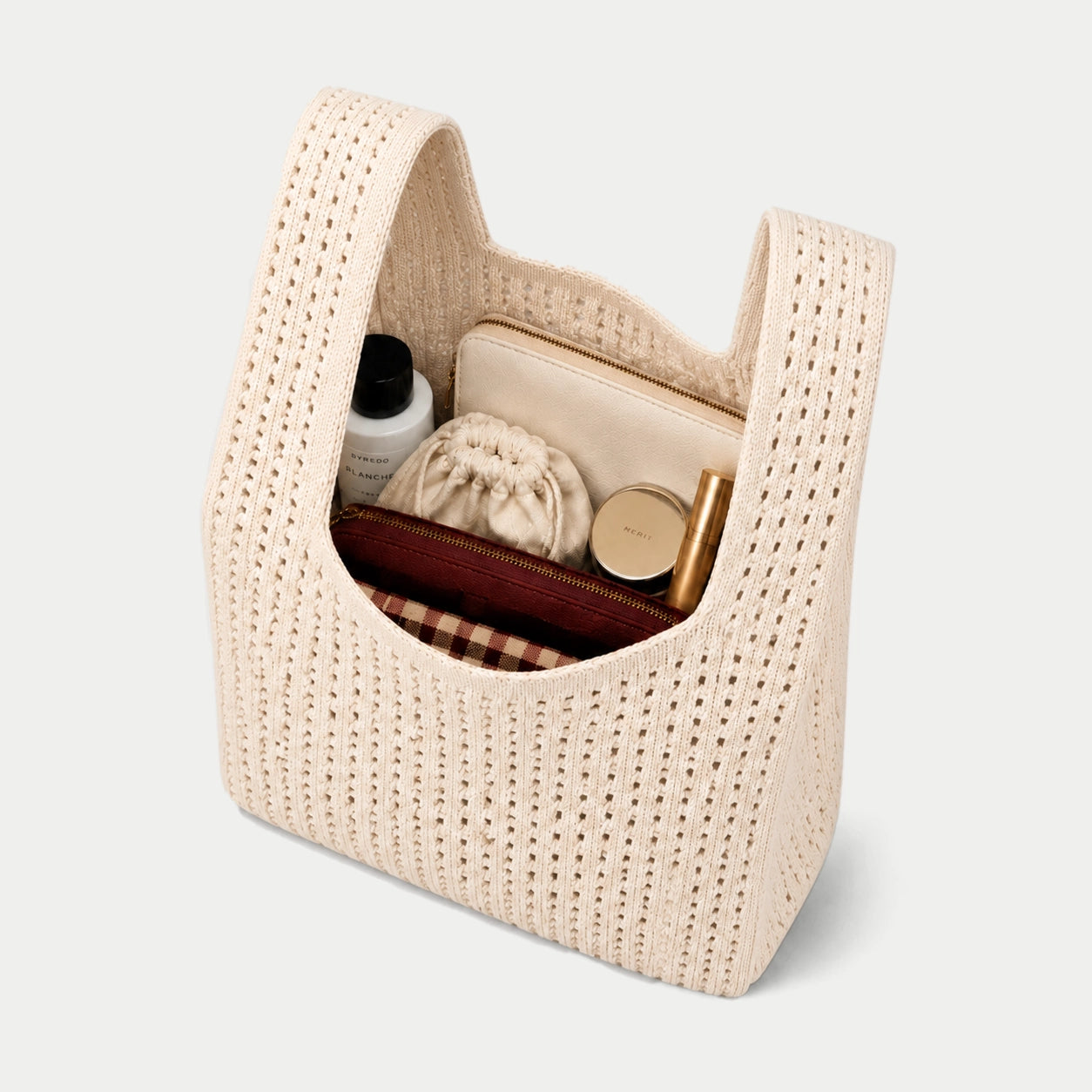Open Knit Tote Bag