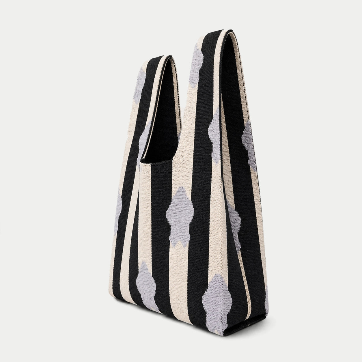 Cloud Stripe Knit Tote Bag