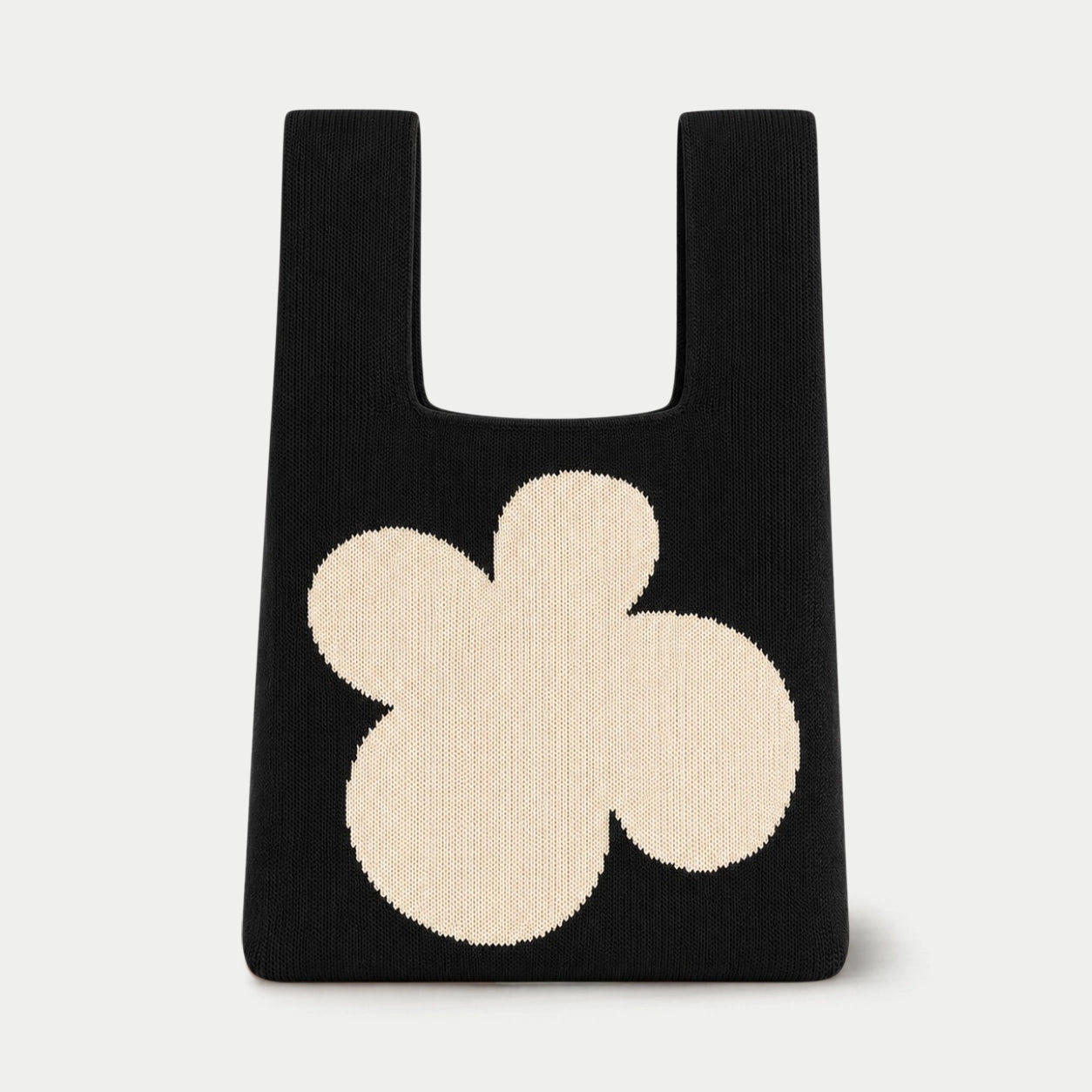 Clover Pattern Knit Tote Bag