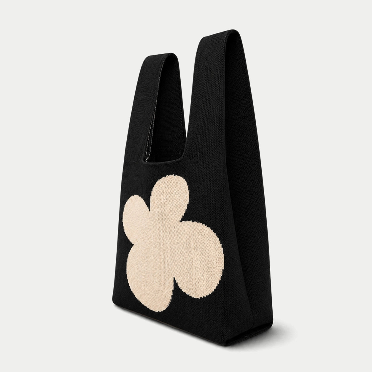 Clover Pattern Knit Tote Bag