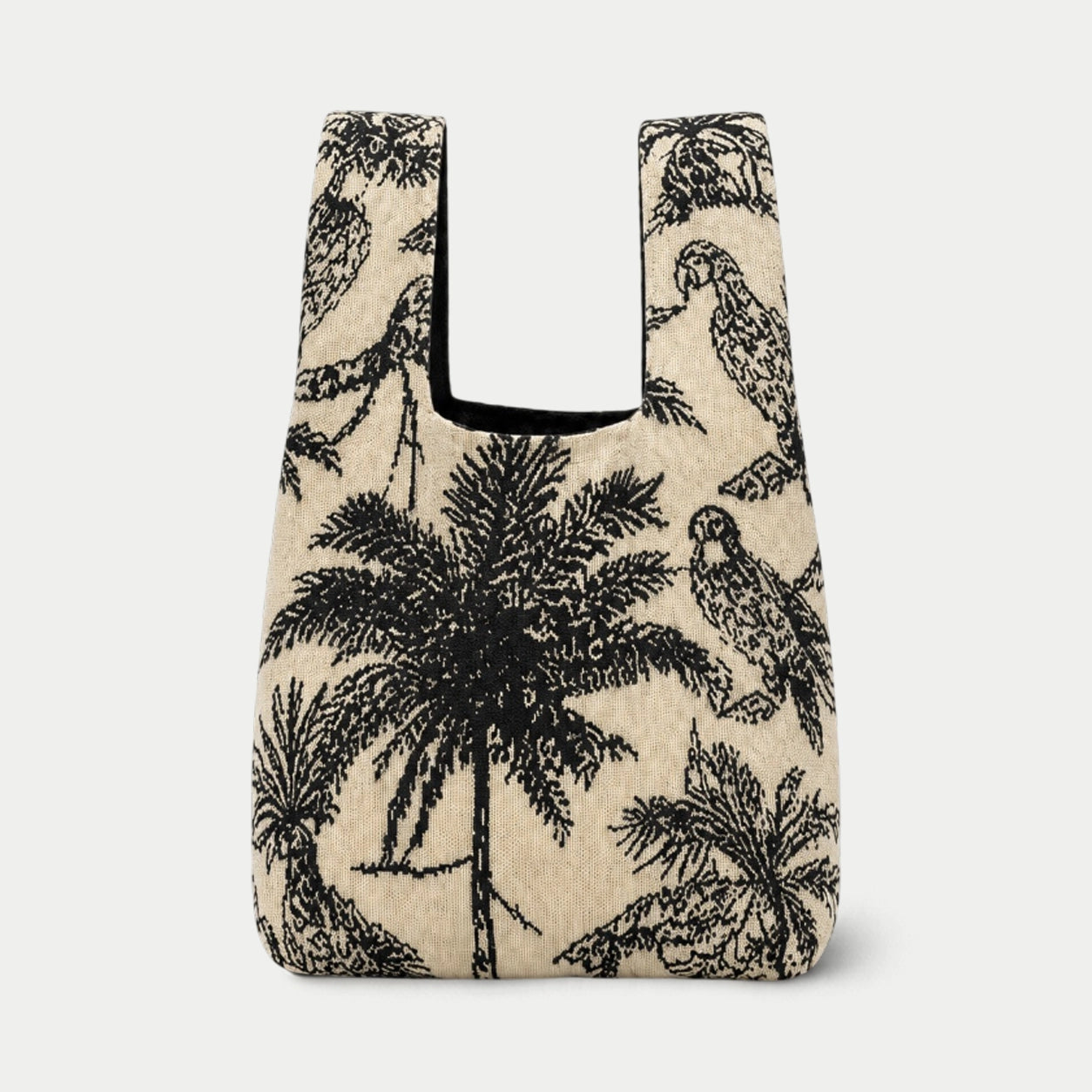 Tropical Palm Knit Tote Bag