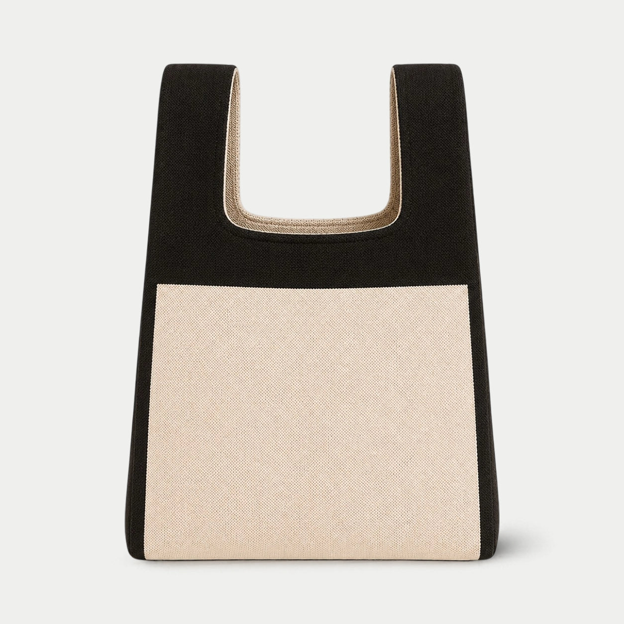 Colour Block Knit Tote Bag