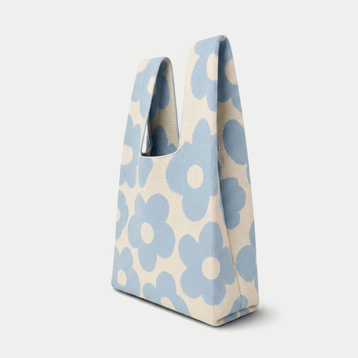 All Over Floral Knit Tote Bag