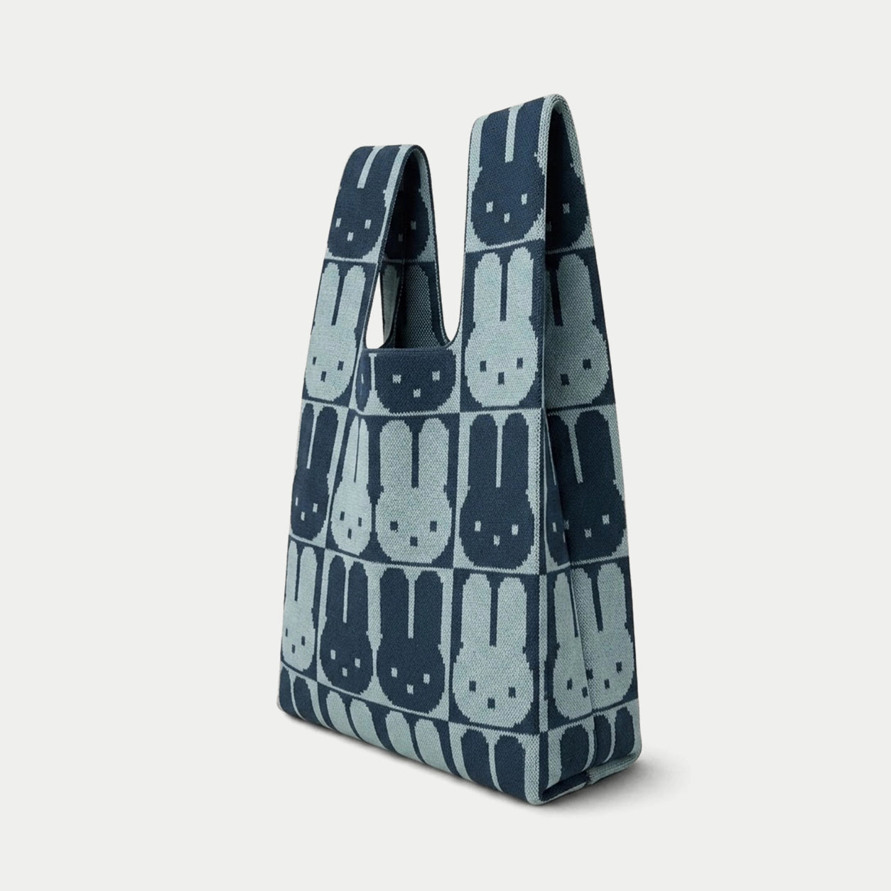 Bunny Grid Knit Tote Bag