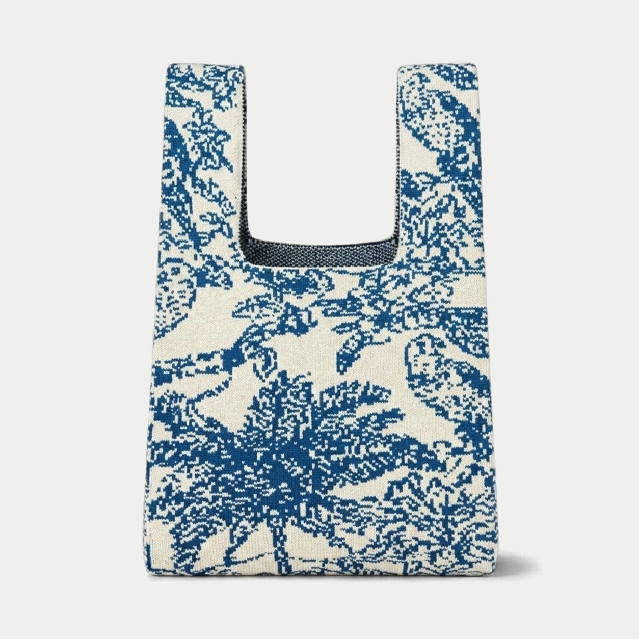 Tropical Palm Knit Tote Bag