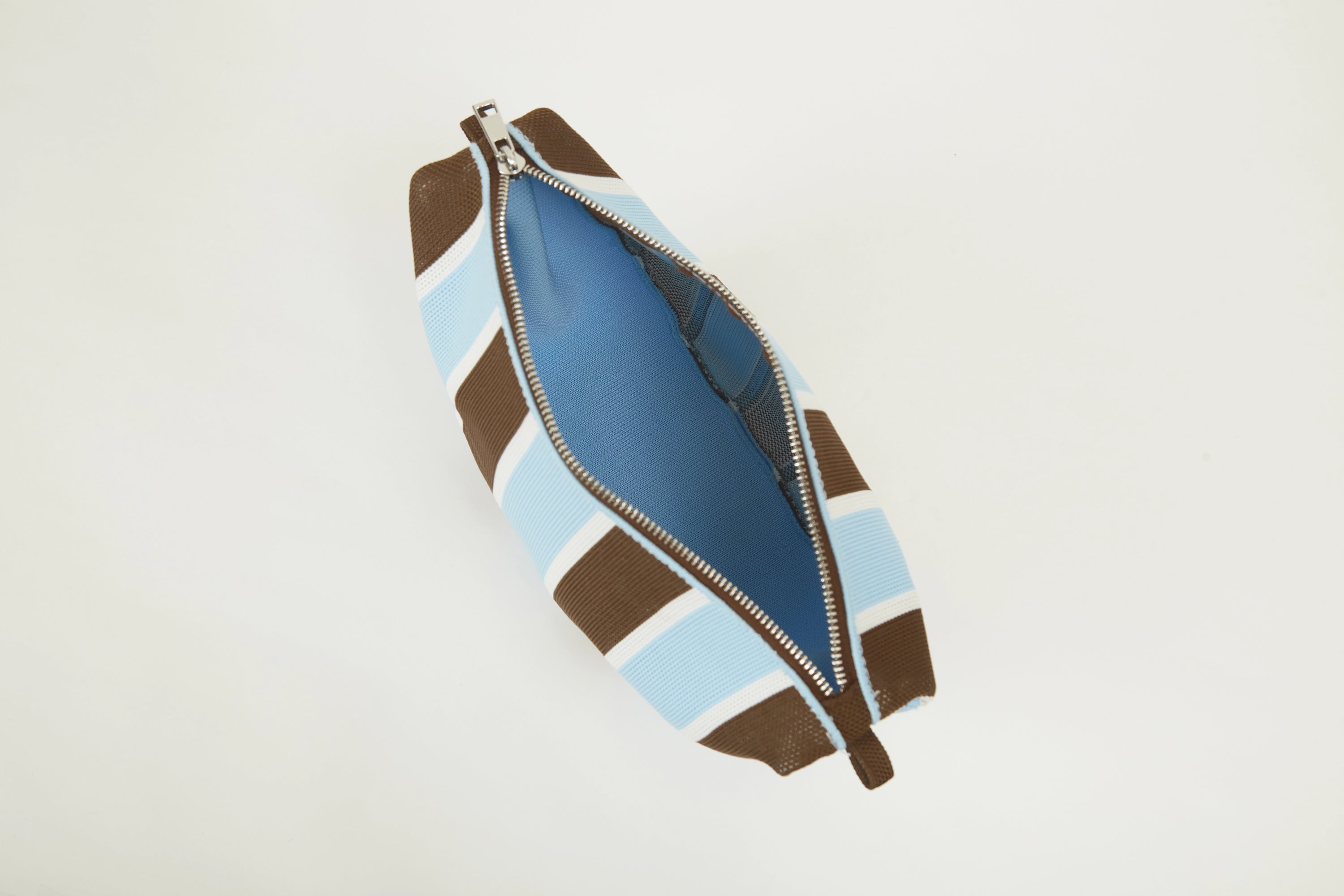 Vertical Stripe Knit Half Moon Crossbody Bag
