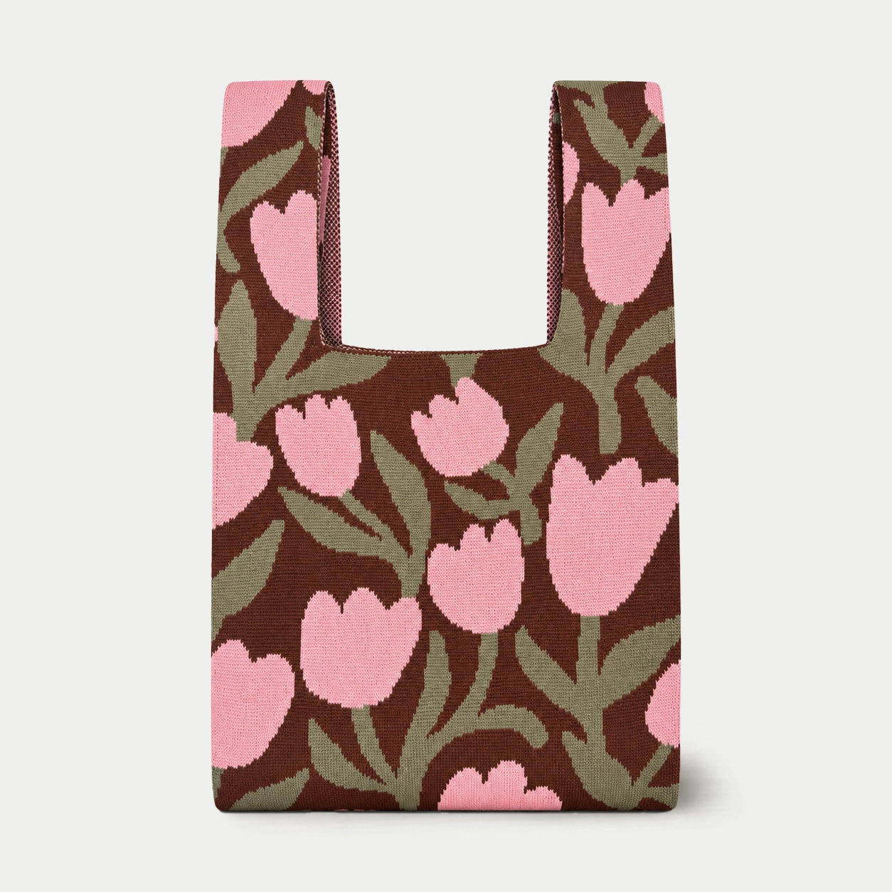 Graphic Tulip Knit Tote Bag