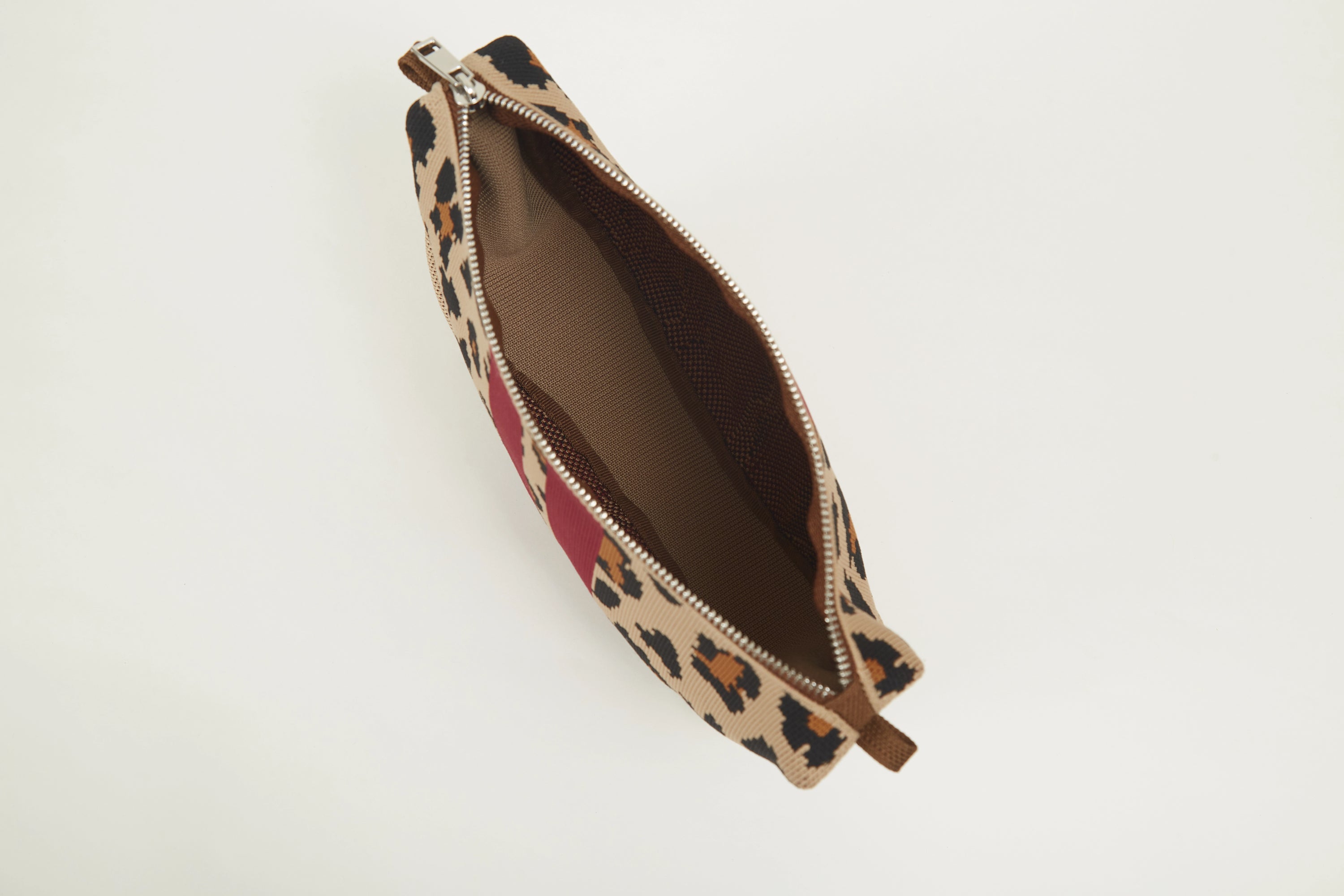 Leopard Half Moon Knit Crossbody Bag