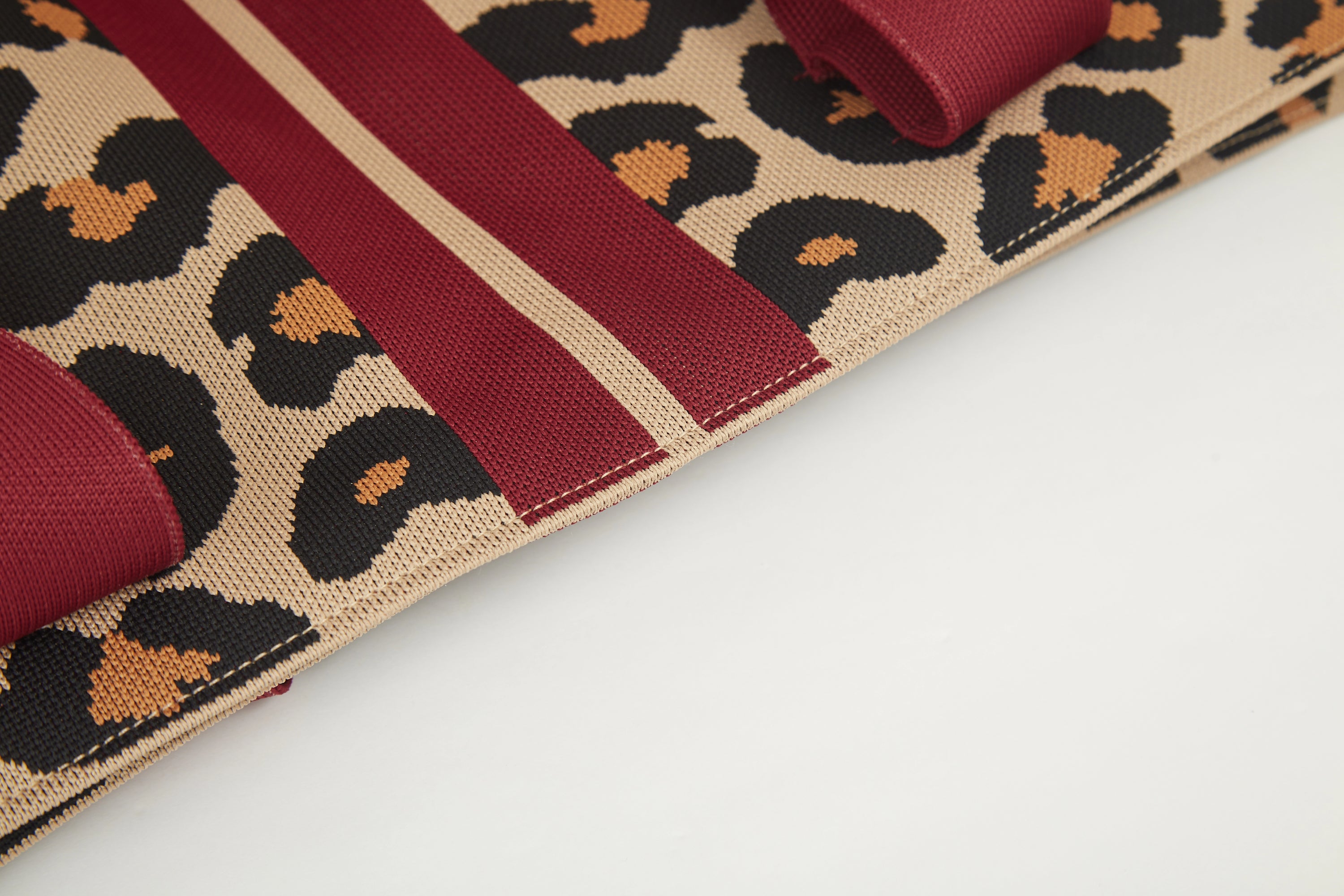 Leopard Print Knit Large Tote Bag
