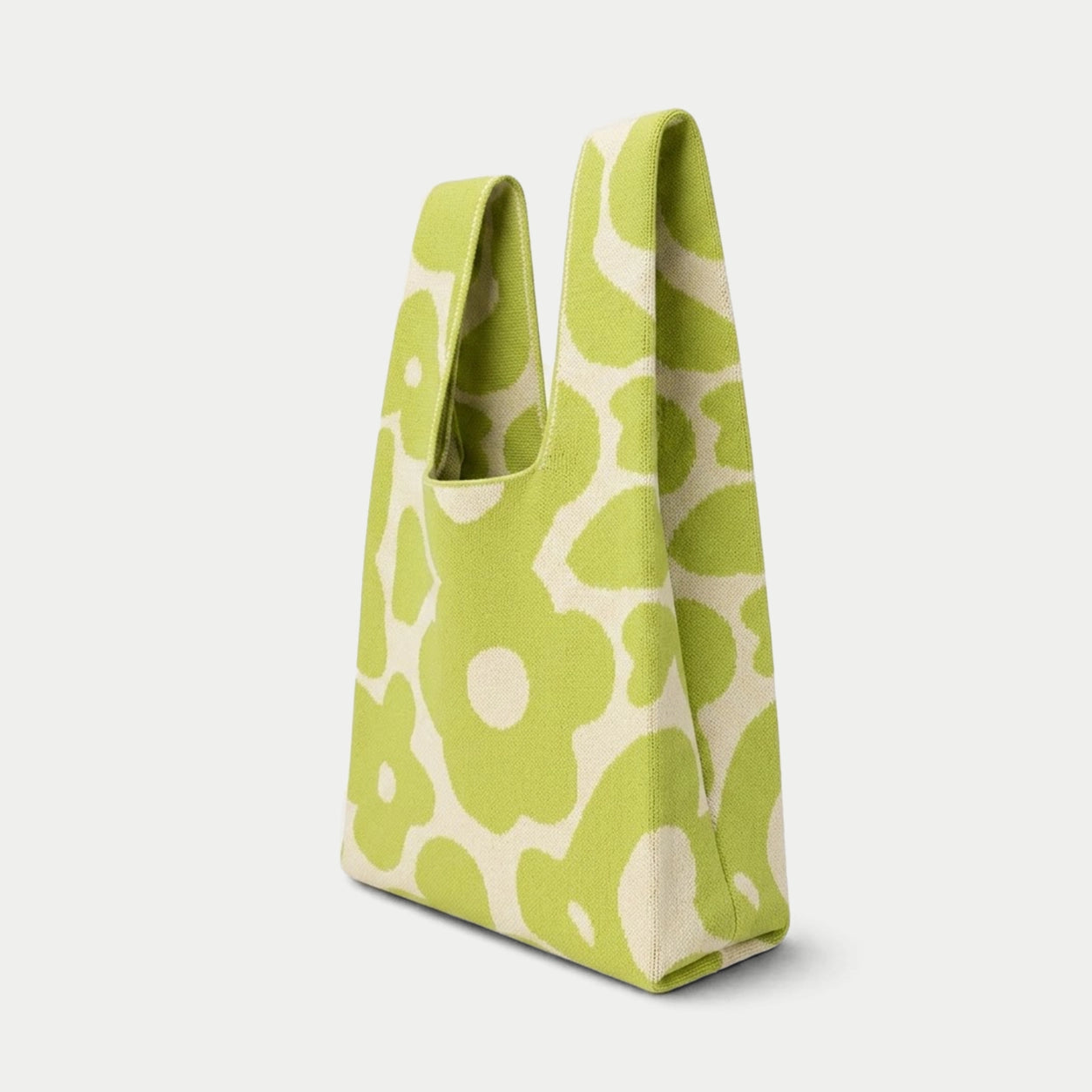 All Over Floral Knit Tote Bag