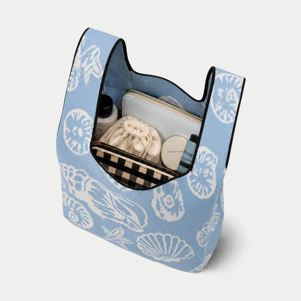 Coastal Graphic Knit Tote Bag