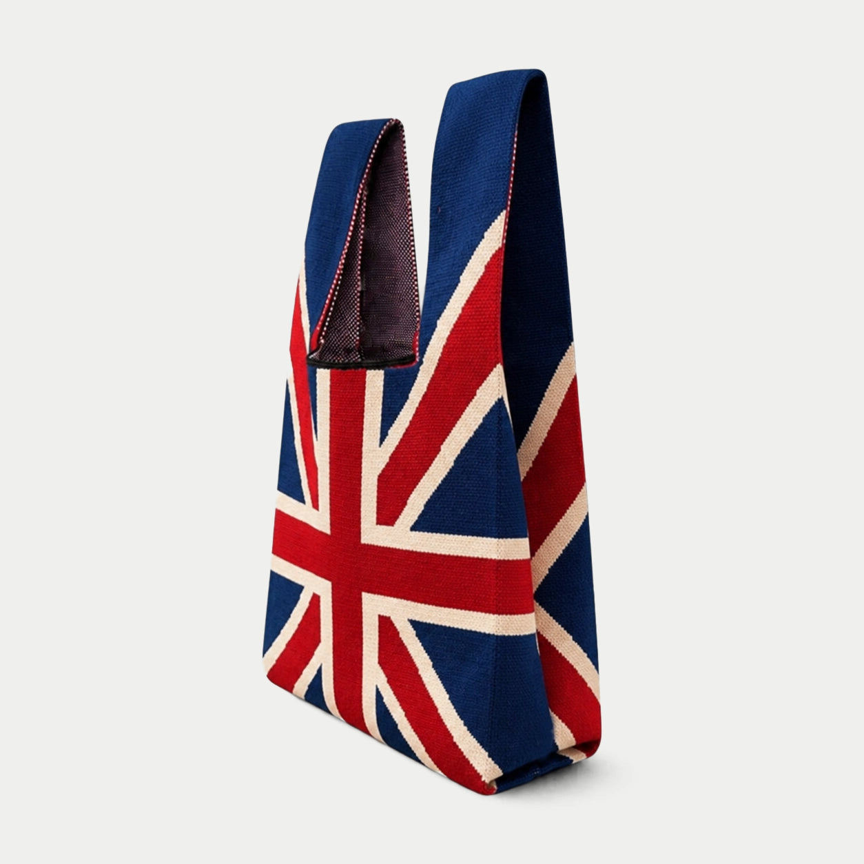 Union Jack Pattern Knit Tote Bag