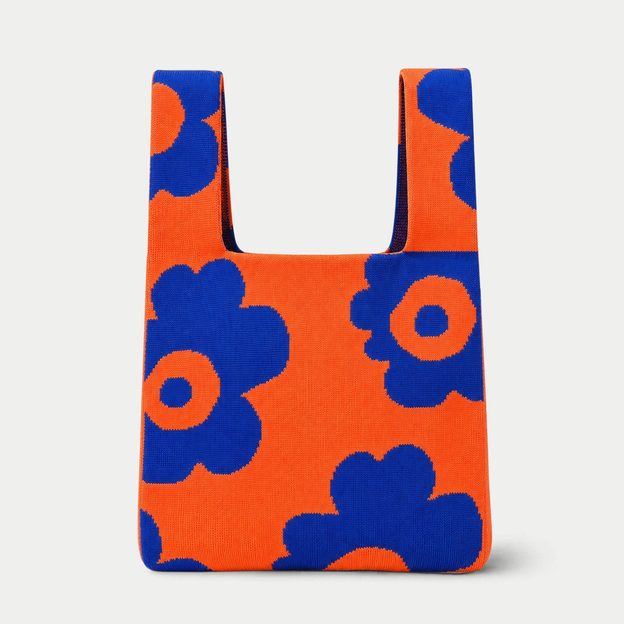 Abstract Floral Knit Tote Bag