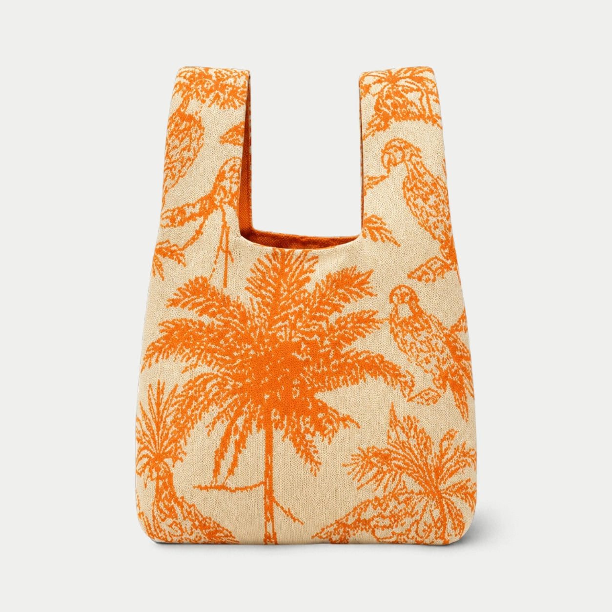 Tropical Palm Knit Tote Bag