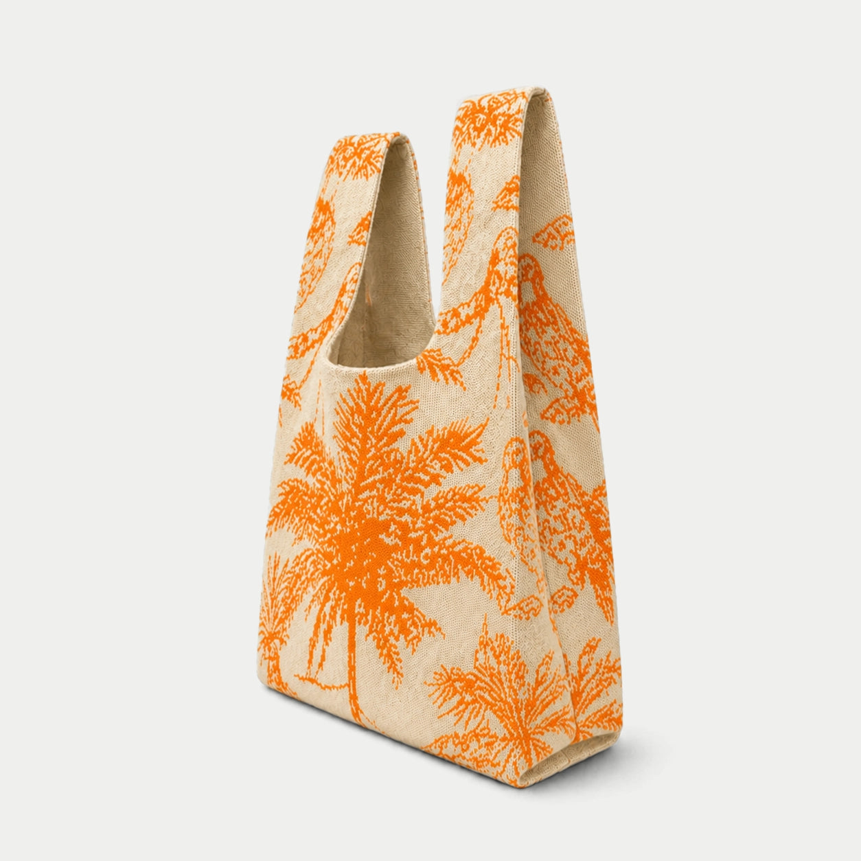 Tropical Palm Knit Tote Bag