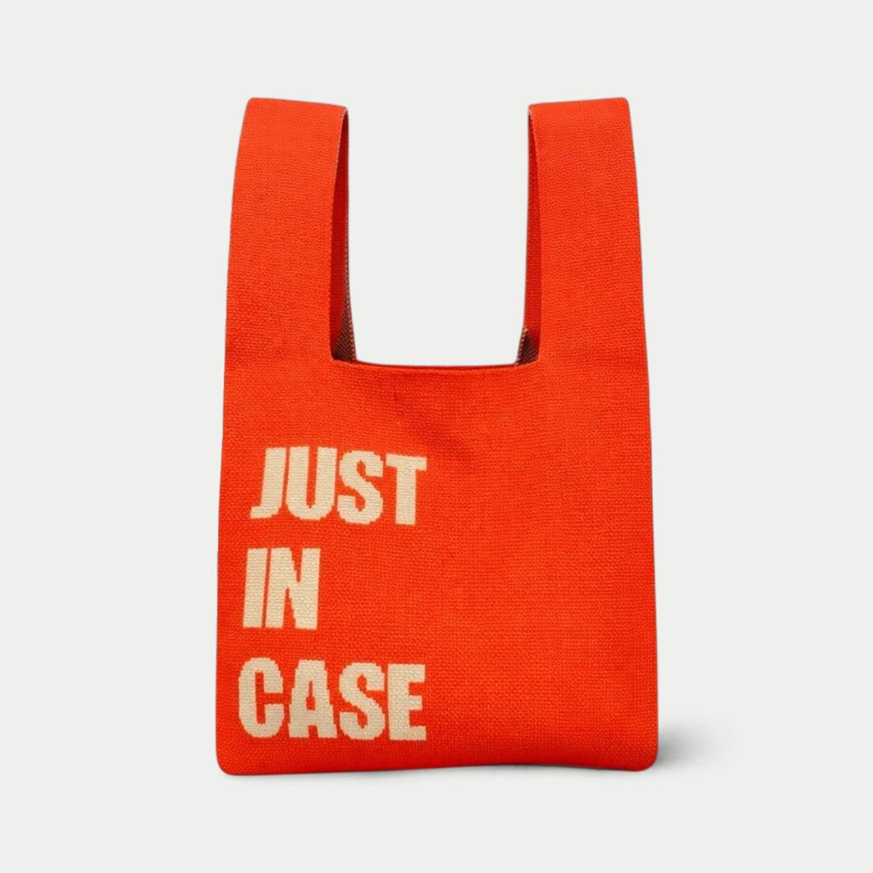 Typography Knit Tote Bag