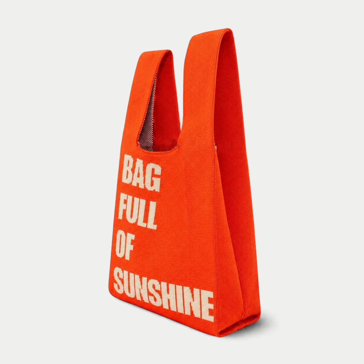 Typography Knit Tote Bag