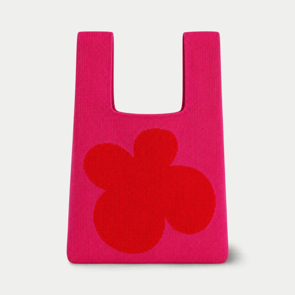 Clover Pattern Knit Tote Bag