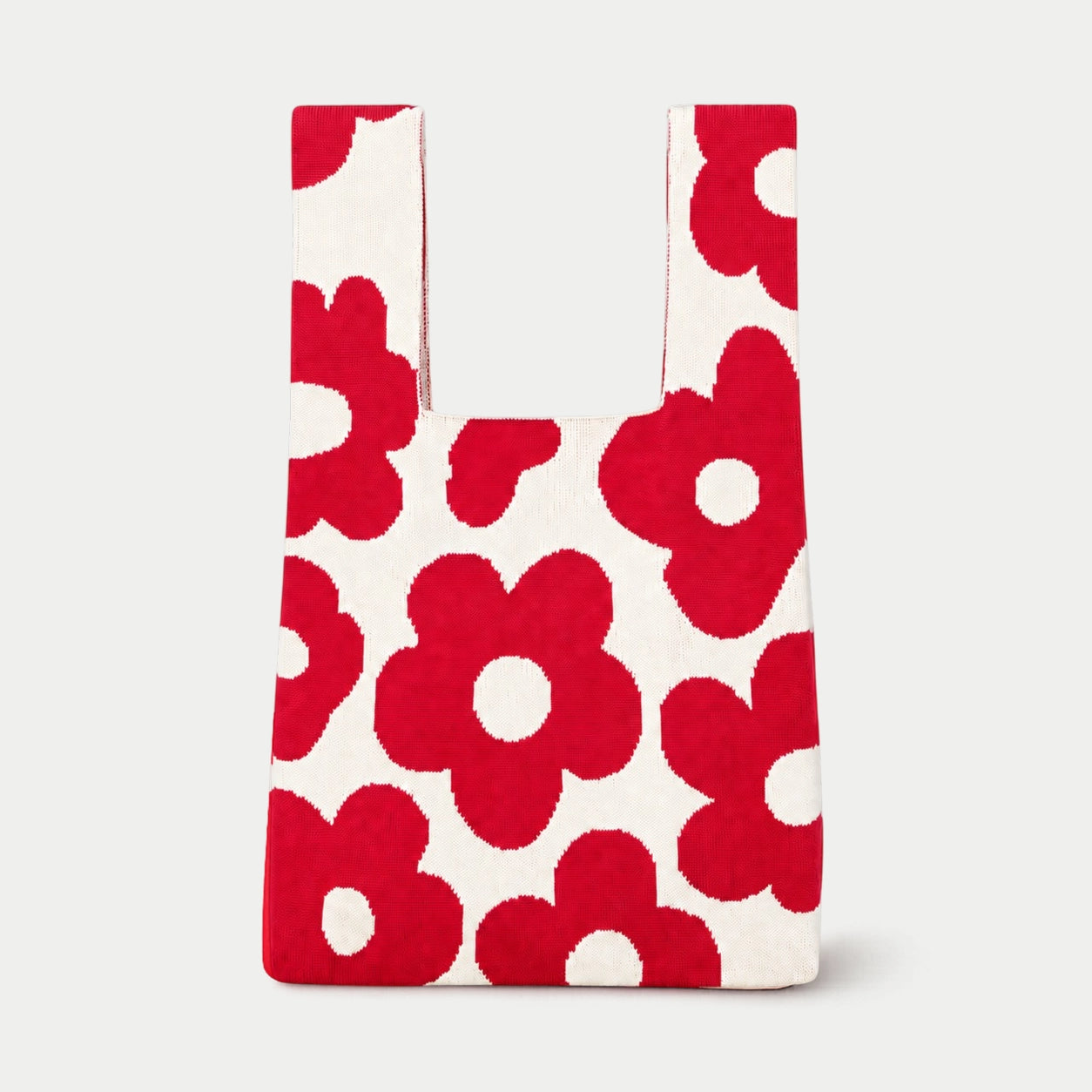 All Over Floral Knit Tote Bag