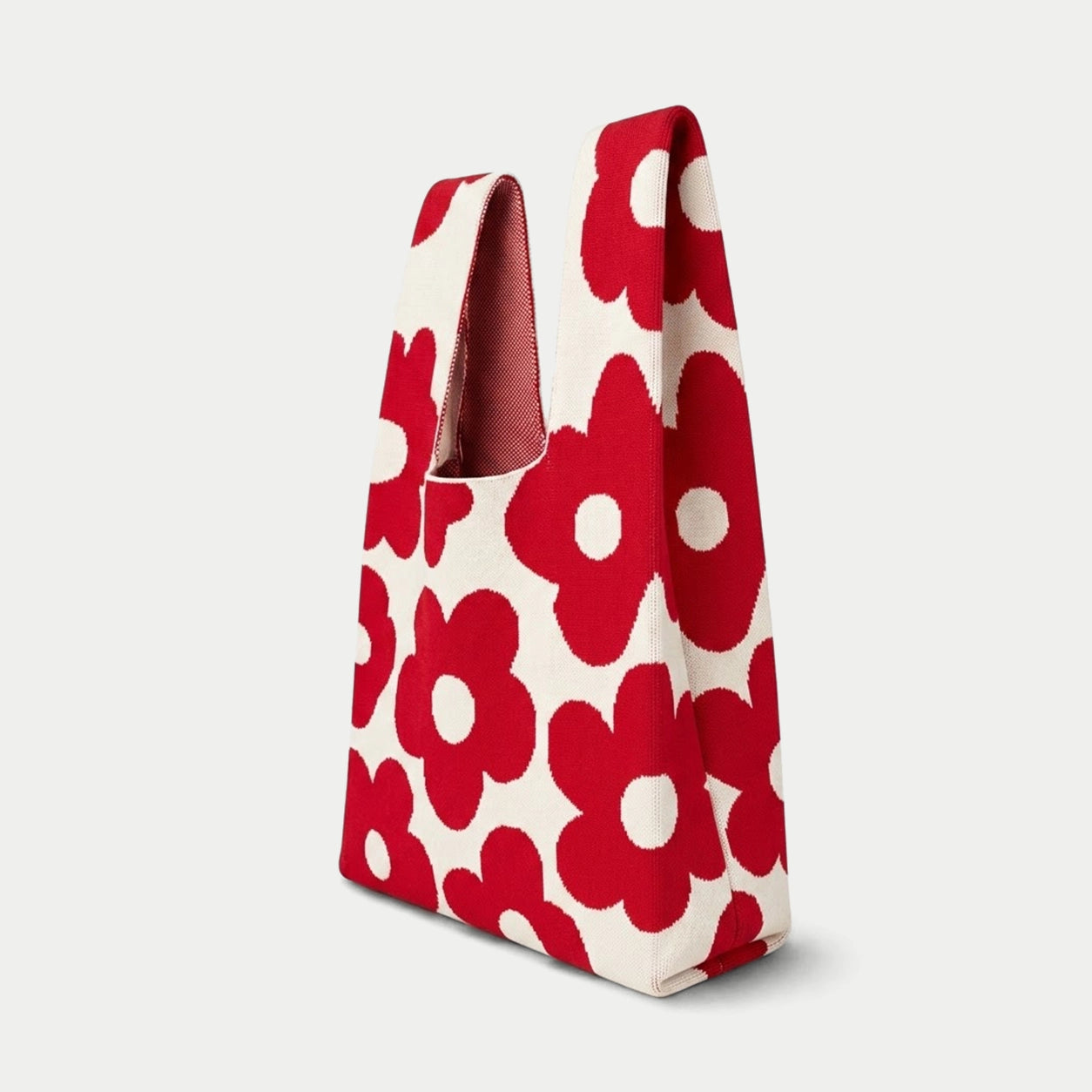 All Over Floral Knit Tote Bag