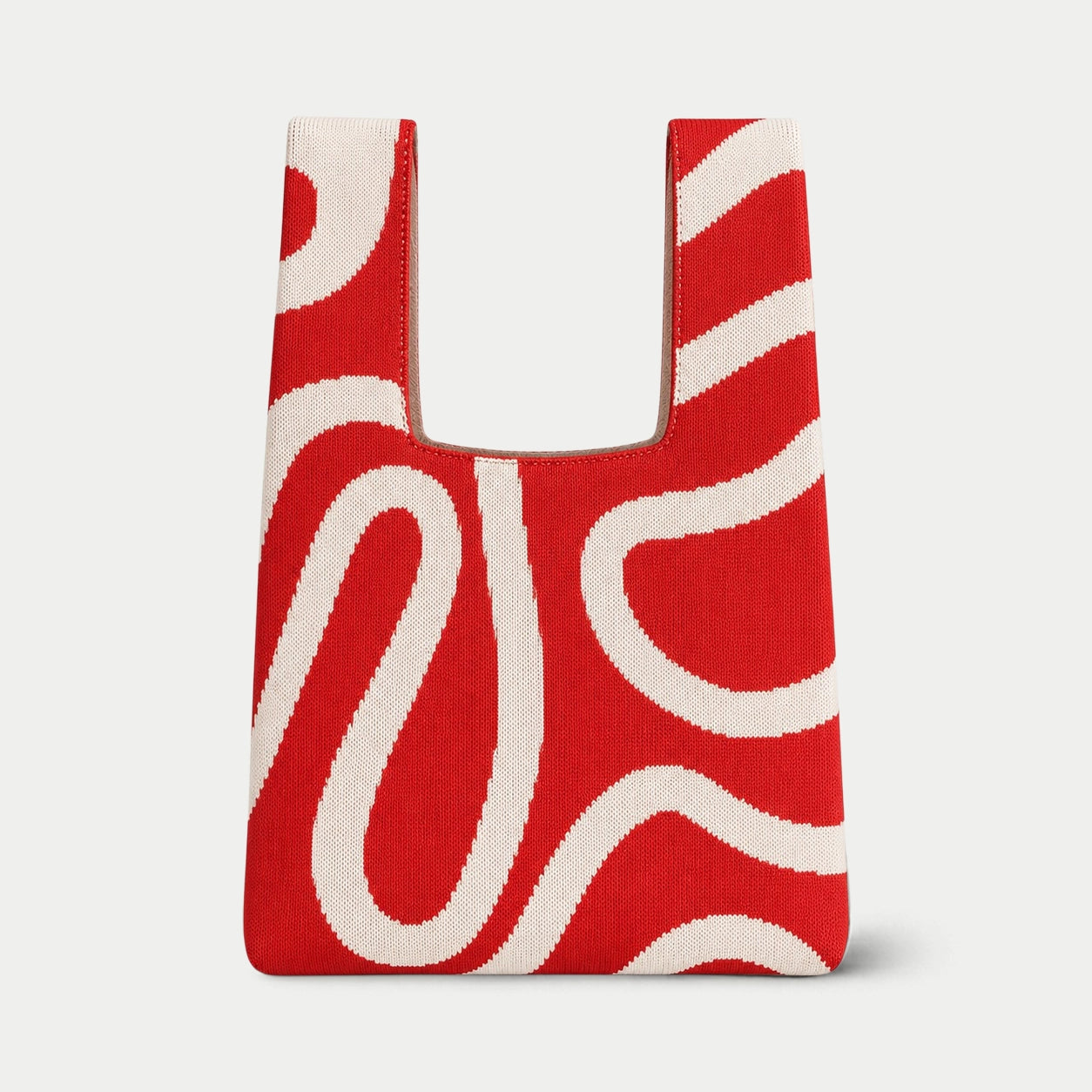 Neon Wave Knit Tote Bag