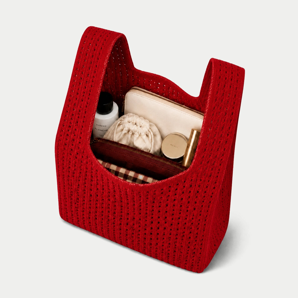 Open Knit Tote Bag