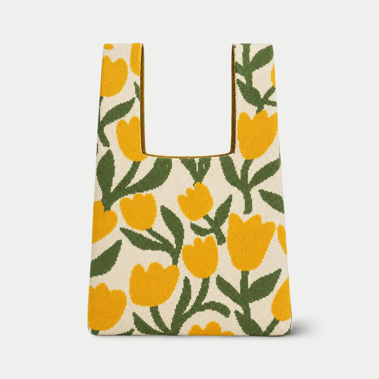 Graphic Tulip Knit Tote Bag